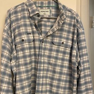 Poncho long-sleeve button down shirt. Size XL regular fit.